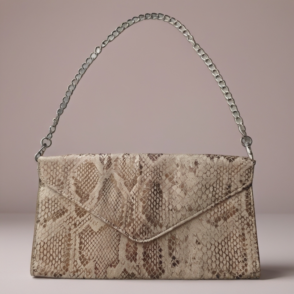 Mossimo Snakeskin Print Envelope Clutch
